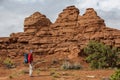 Hiker in Kodachrome Basin state park in Utah, USA Royalty Free Stock Photo