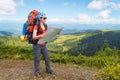 Hiker with map