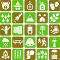 Hiker and mountain icons Royalty Free Stock Photo