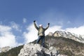 Hiker on a mountain top