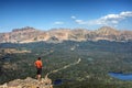 Hiker in mountains