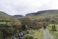 Hiker on the Mountains in the Lake District, England Royalty Free Stock Photo