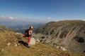 Hiker pause on top of the mountain