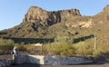 A Hiker in Picacho Peak State Park, Arizona Royalty Free Stock Photo
