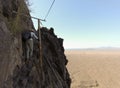 A Hiker in Picacho Peak State Park, Arizona Royalty Free Stock Photo