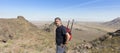 A Hiker in Picacho Peak State Park, Arizona Royalty Free Stock Photo