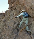 A Hiker in Picacho Peak State Park, Arizona Royalty Free Stock Photo