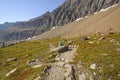 Hiker Relaxing on a Mountain Trail Royalty Free Stock Photo