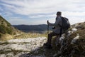 Hiker resting Royalty Free Stock Photo