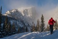 Hiker in Rocky Mountain National Park Royalty Free Stock Photo