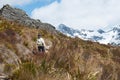 Hiker at Routeburn Track