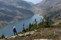 Hiker Standing Above Ring Lake 3