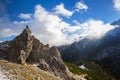 Hiker standing on the top of a hill in Tatra mountains