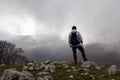 Hiker on mountain