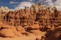 Hiker visit Goblin valley state park in Utah, USA Royalty Free Stock Photo