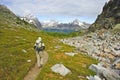 Hiker in Yoho national parc Royalty Free Stock Photo