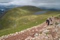 Hikers On Ben Nevis Scotland