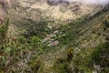 Hikers camp on the Inca Trail to Machu Picchu in Peru, South America. No people. Royalty Free Stock Photo