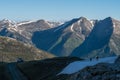 Hikers on Colorado`s Mount Antero