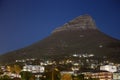 Hikers descend Lion's Head peak in Cape Town at night