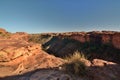 Hikers on the edge of the canyon. Kings Canyon. Watarrka National Park. Northern Territory. Australia Royalty Free Stock Photo