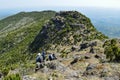 Hikers at Elephant Hill, Aberdare Ranges, Kenya Royalty Free Stock Photo