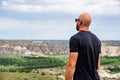 Hikers Enjoying the Badlands of North Dakota