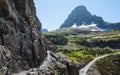 Hikers at Highline Trail Glacier National Park, Montana