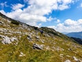 Hikers on Iorgovanu Stone, Romania