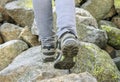 Hikers legs Royalty Free Stock Photo