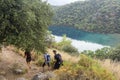 Hikers and hikers on the Lycian trail in Turkey. Active holidays in Turkey