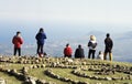 Hikers on a mountain