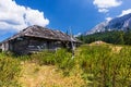 Hikers at Piatra Craiului mountain inn Romania Royalty Free Stock Photo