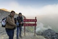 Hikers posing at position 1 at Kawah Ijen volcano