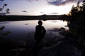 Hikers Silhouette he wilderness of Sweden