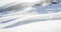 Snowstorm in the mountains at winter time. Mountains of Trentino Alto Adige, South Tyrol Royalty Free Stock Photo