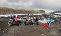 Hikers on Solheimajokull Glacier, Iceland