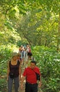 Hikers at Cuba`s Nationalpark Altiplano Topes des Collantes