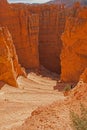 Hikers on the Switchbacks on the Navajo Trail 2482 Royalty Free Stock Photo