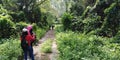 Hikers in Tengah forest