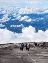 Hikers at the Top of Mount Kinabalu, Sabah, Malaysia Royalty Free Stock Photo