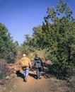 Hikers on a trail Royalty Free Stock Photo