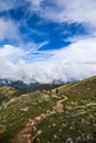 Hikers on a Trail in Rocky Mountain National Park