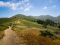 Hikers on trail to Peak o Montara Mountain Royalty Free Stock Photo