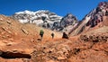 Hikers trekking in Argentina, South America
