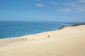 Hikers, walkers, on the dune