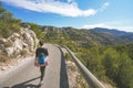 Hikers are walking on the pathway to the national park of the calanques of Marseille, Provence region. There are very beaut