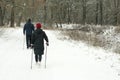 Hikers in winter