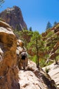 Hikers in Zion Royalty Free Stock Photo