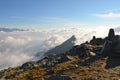 Hiking above the clouds in South Tyrol.